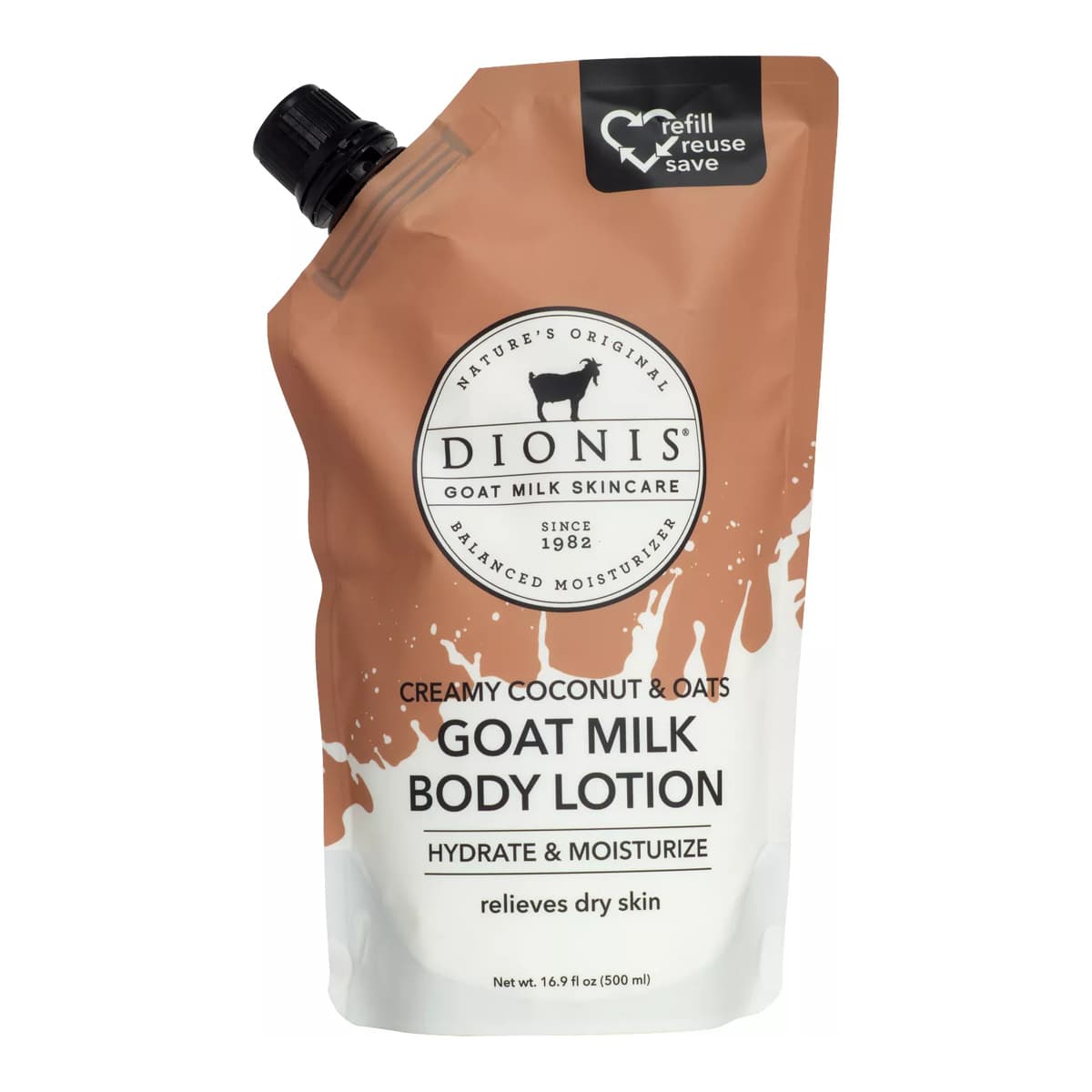 Dionis Body Goat Milk Lotion Refill Pouch Creamy Coconut & Oats