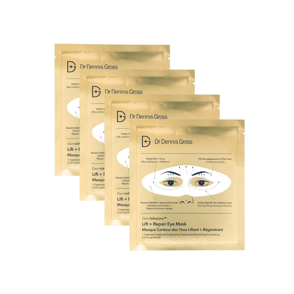Skincare DermInfusions Lift + Repair Eye Mask 4-App