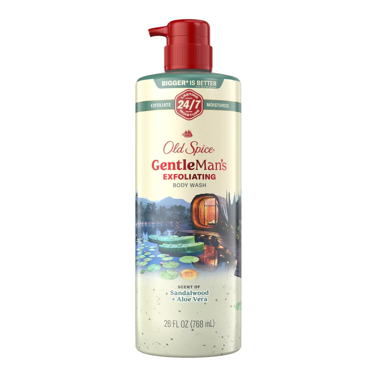 Gentle Man's Blend Exfoliating Bodywash Pump - Sandalwood & Aloe Vera