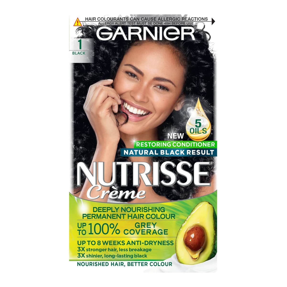 Nutrisse Permanent Hair Dye - 1 Black
