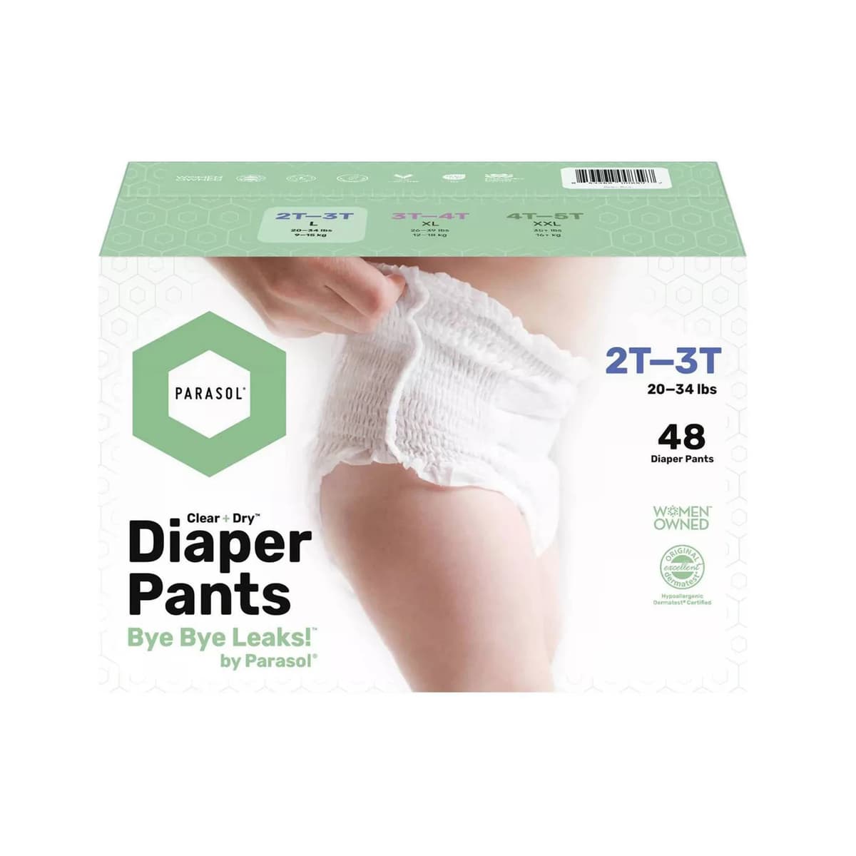 Chlorine-Free Diaper Pants with RashShield Protection - 2T-3T