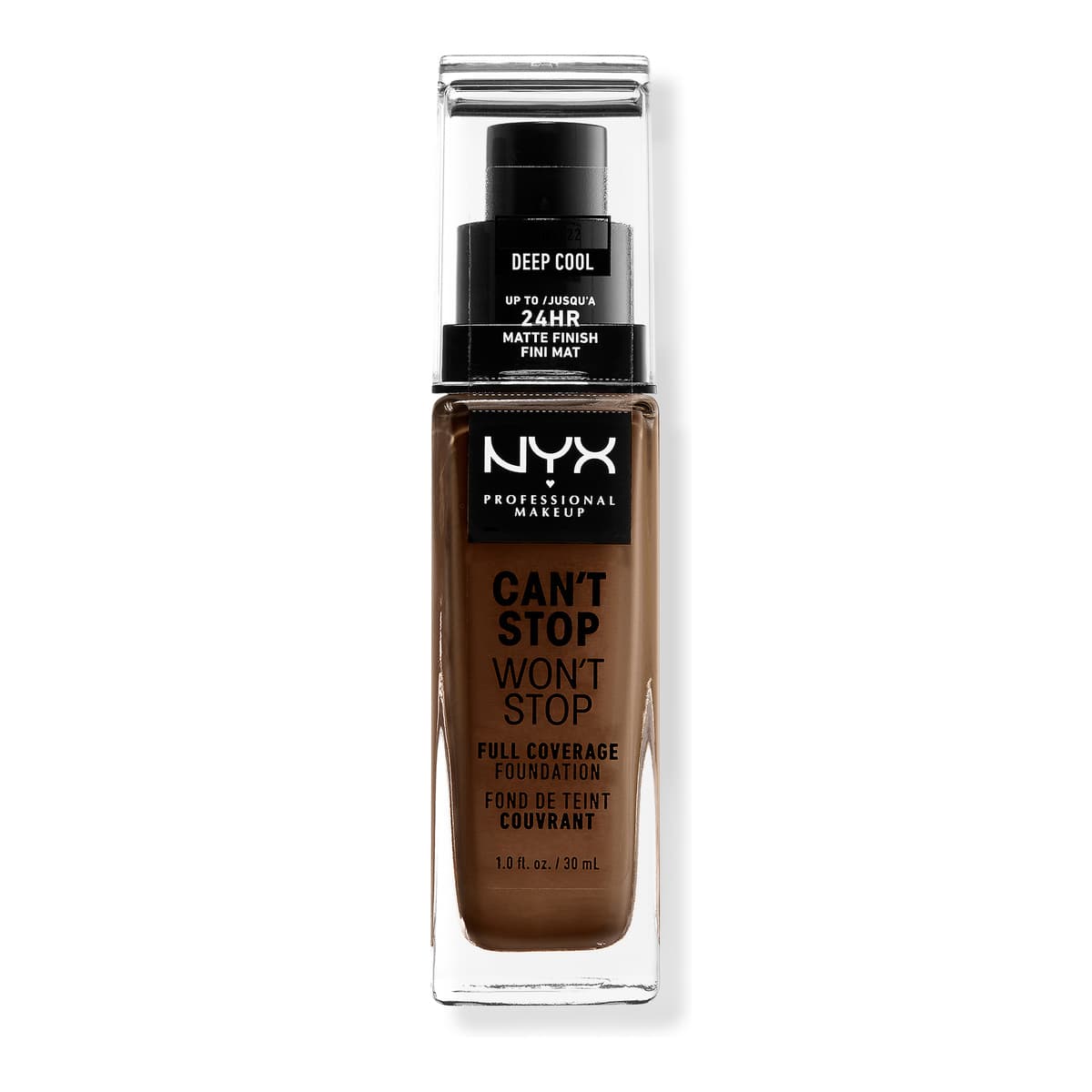 Can't Stop Won't Stop 24HR Full Coverage Matte Foundation, Deep Cool