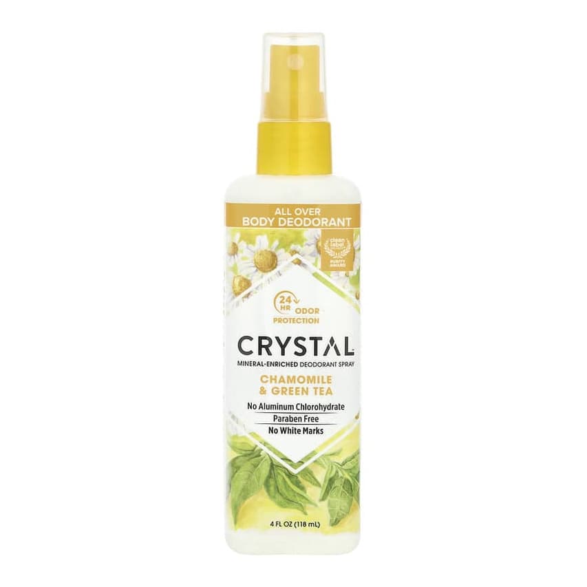Mineral-Enriched Body Deodorant Spray, Chamomile & Green Tea