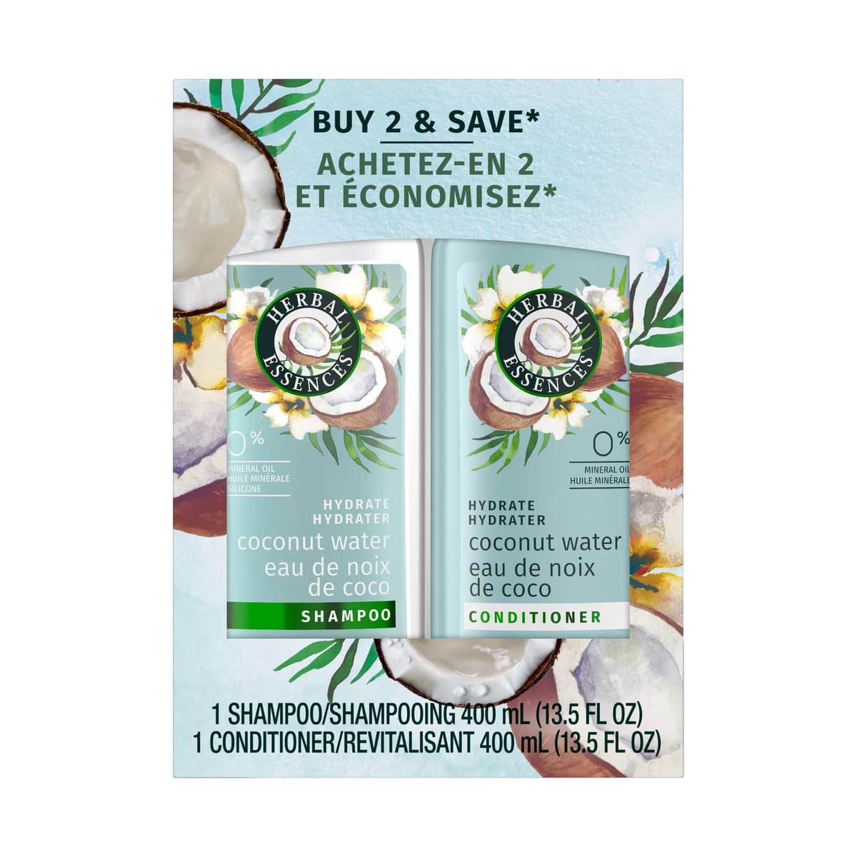 Classic Hydrate - Coconut Water & Jasmine Moisturizing Shampoo and Conditioner Set