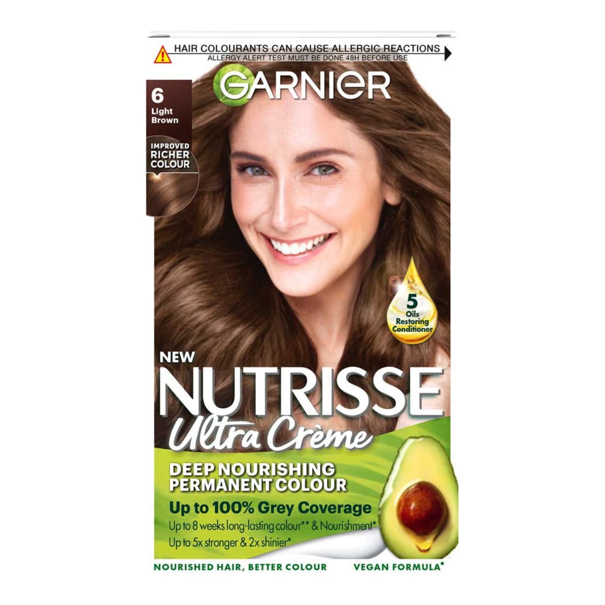 Nutrisse 6 Light Brown Permanent Hair Dye