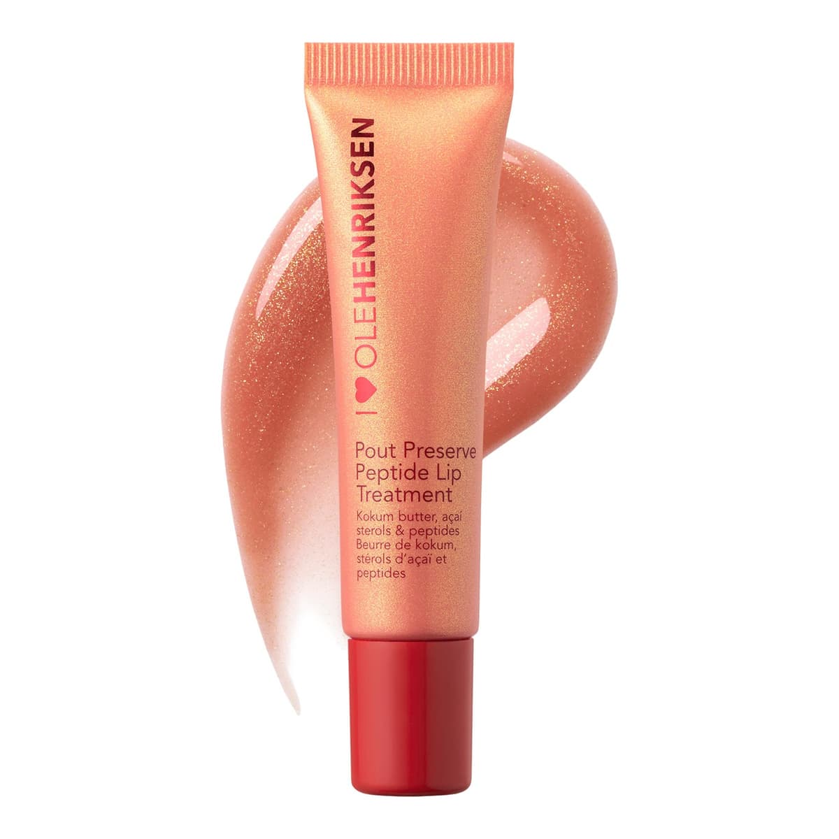 Pout Preserve Hydrating Peptide Lip Treatment, Strawberry Sorbet Glimmer