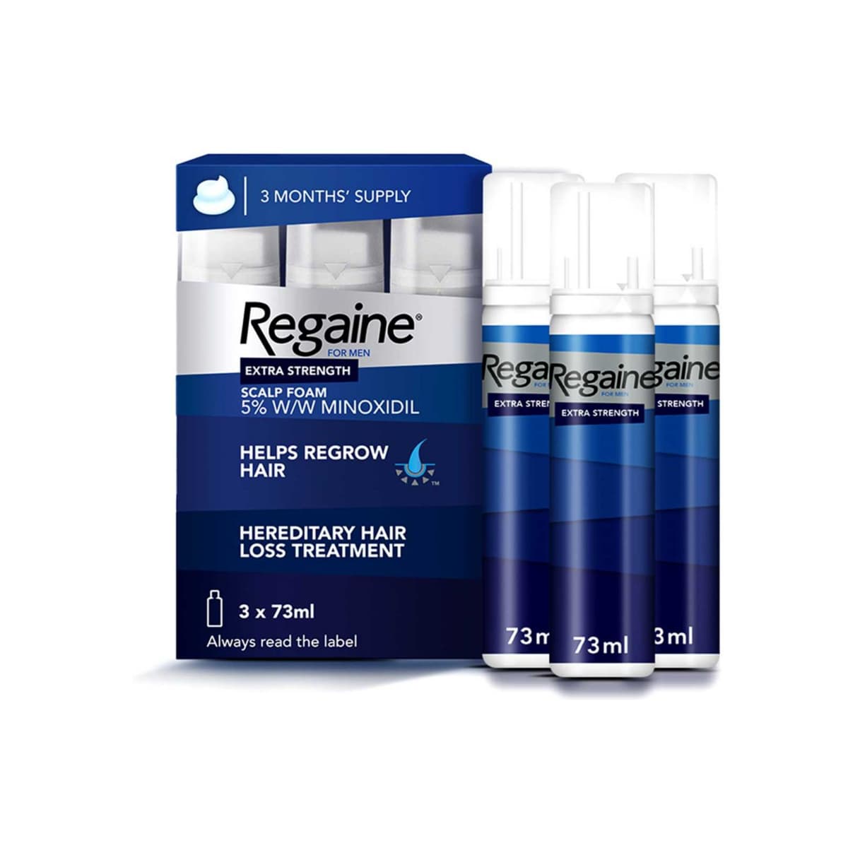 for Men Extra Strength Scalp Foam 5% w/w Cutaneous Foam - 3 Months Supply