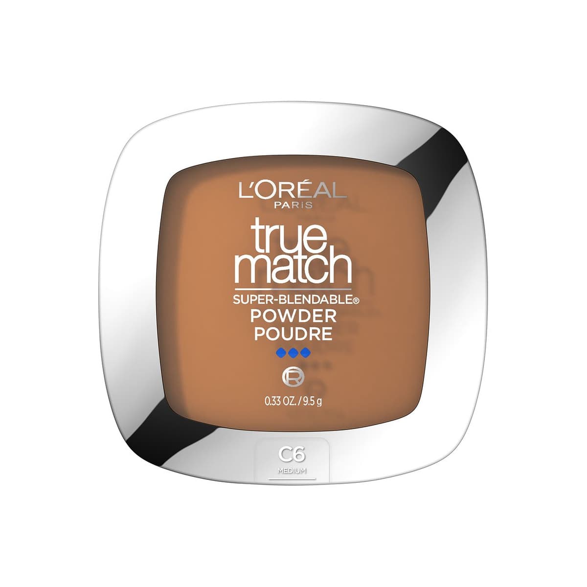 Super Blendable Oil Free Makeup Powder, Natural Finish Oil Free, C6 Medium