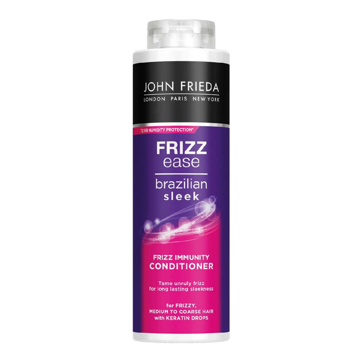 Frizz Ease Brazilian Sleek Frizz Immunity Conditioner for Frizzy, Medium to Coarse Hair