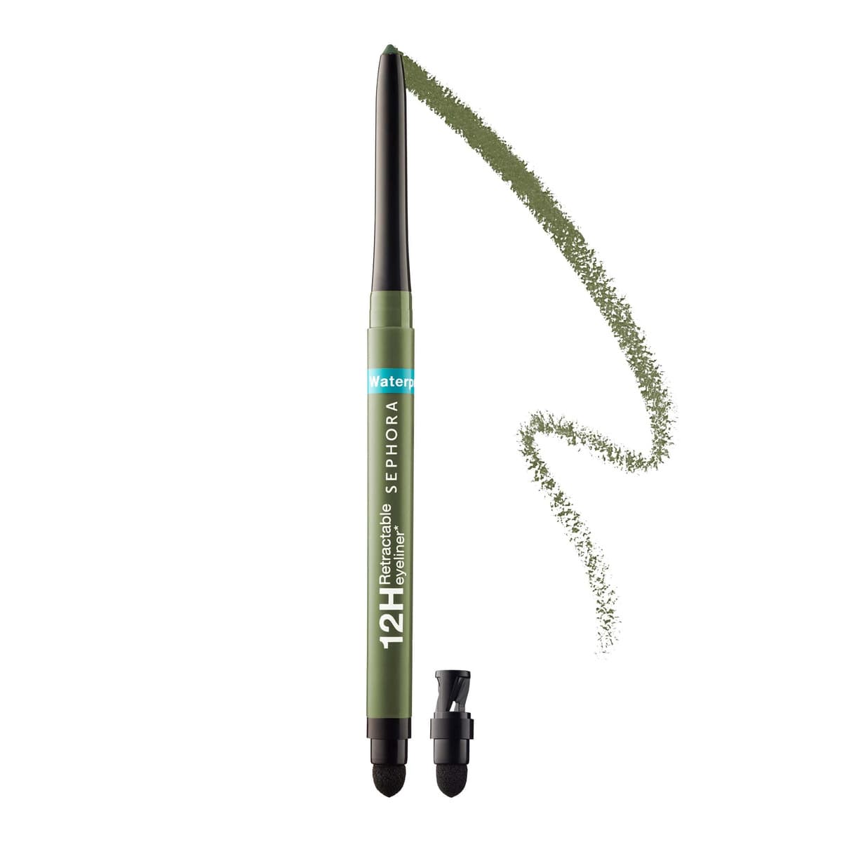 Waterproof 12HR Retractable Eyeliner Pencil, #13 Matte Olive Green