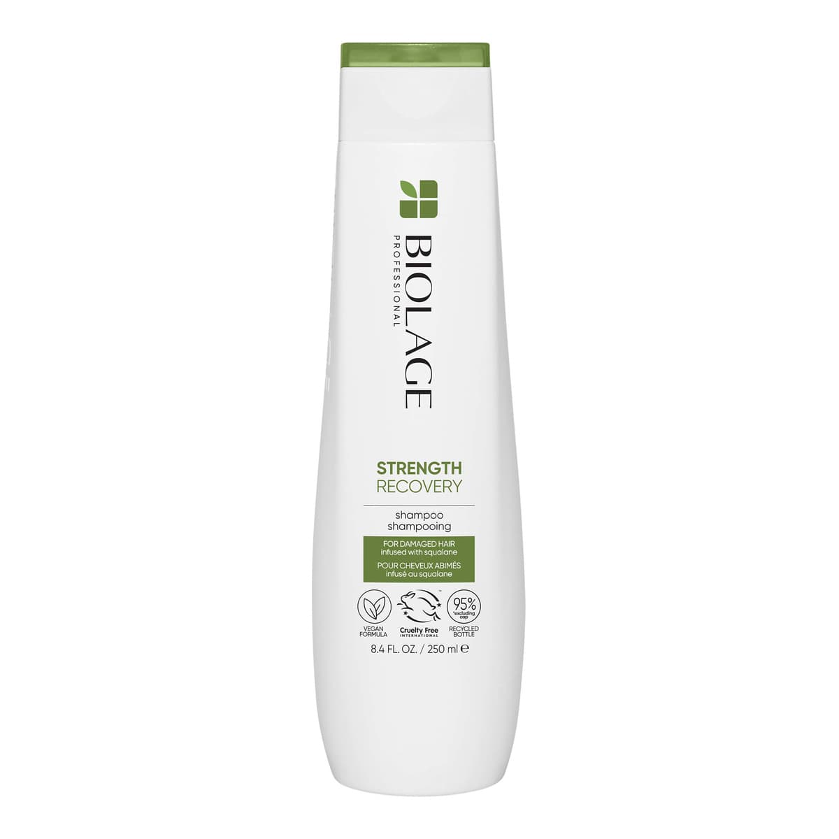 Professional Strength Recovery Vegan Cleansing Shampoo with Squalane for Damaged Hair
