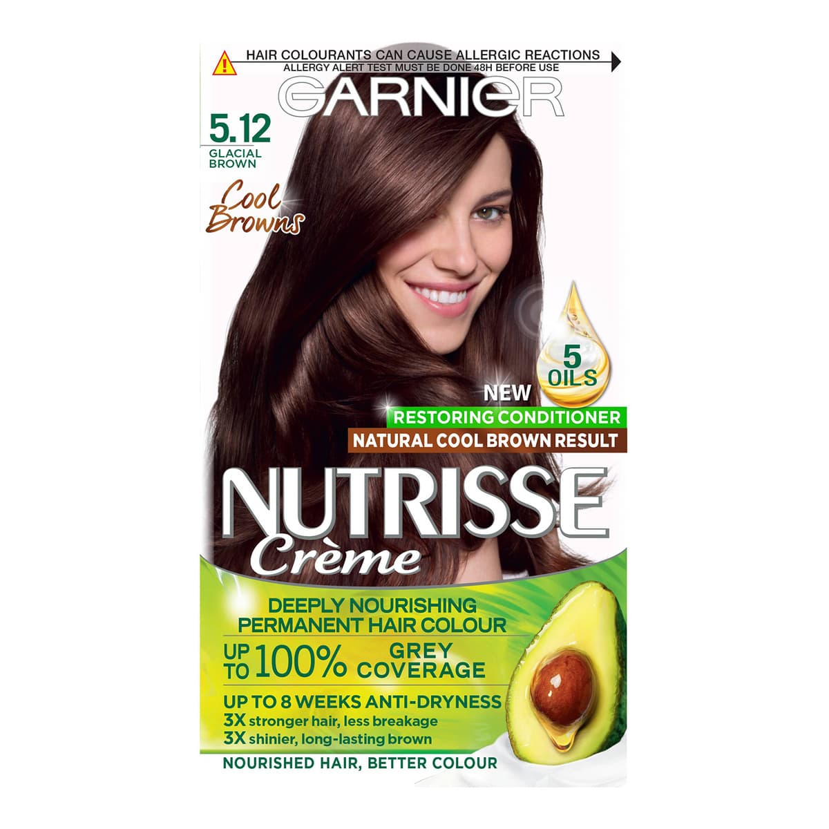 Nutrisse Permanent Hair Dye - 5.12 Glacial Brown