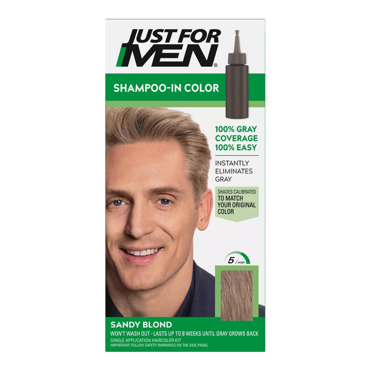 Shampoo-In Color Gray Hair Coloring for Men
