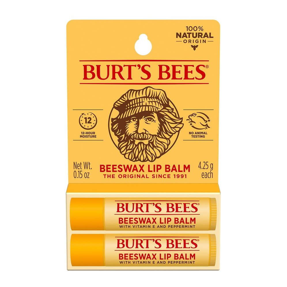 100% Natural Origin Moisturizing Lip Balm Original Beeswax
