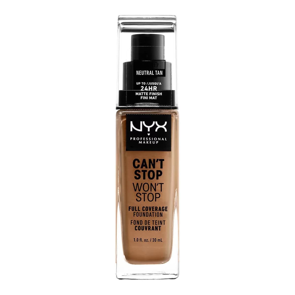 Can't Stop Won't Stop 24Hr Full Coverage Matte Finish Foundation - 12.7 Neutral Tan