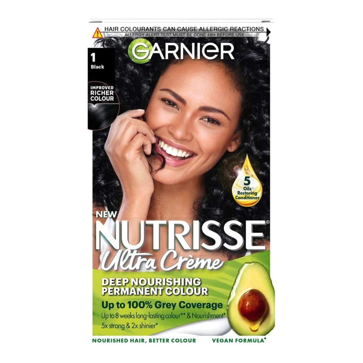 Nutrisse 1 Black Permanent Hair Dye