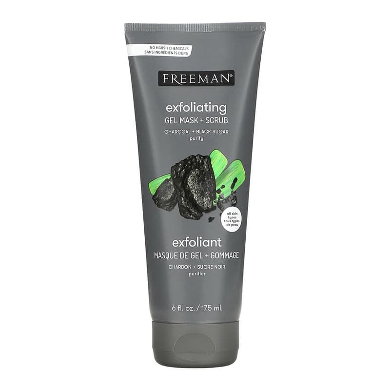 Exfoliating Gel Beauty Mask + Scrub, Charcoal + Black Sugar