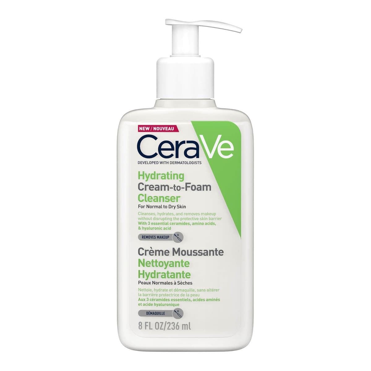 Hydrating Cream-to-Foam Cleanser with Amino Acids for Normal to Dry Skin
