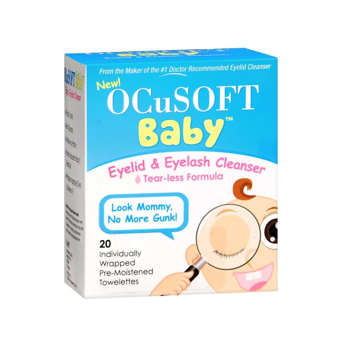 Baby Eyelid & Eyelash Cleanser Individually Wrapped Pre-Moistened Towelettes