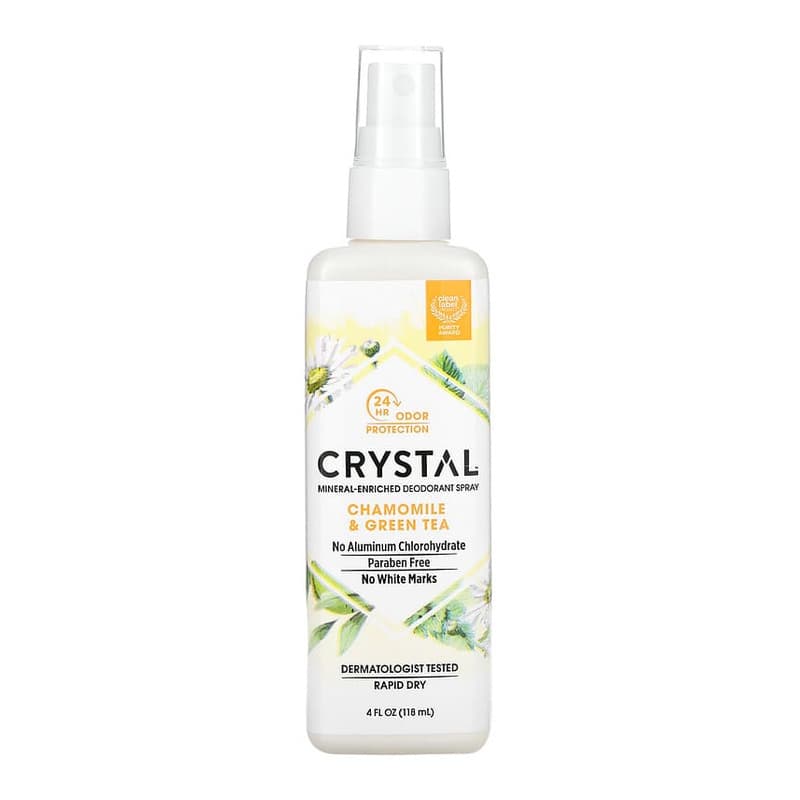 Mineral Enriched Deodorant Spray, Chamomile & Green Tea