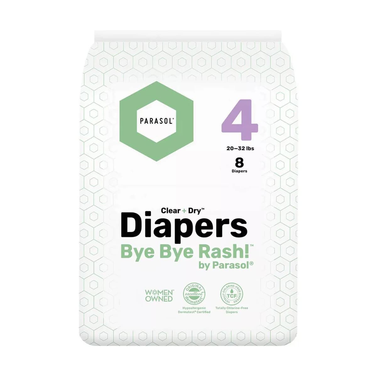 Chlorine-Free Diapers with RashShield Protection - Size 4
