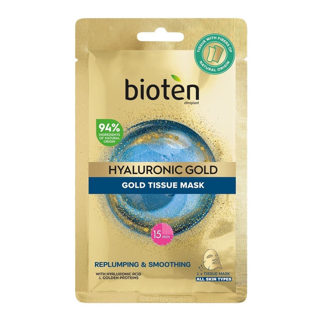 Hyaluronic Gold Replumping & Smoothing Gold Tissue Mask x1