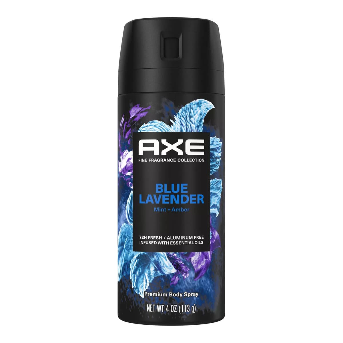 Blue Lavender 72-Hour Aluminum-Free Premium Body Spray - Mint + Amber