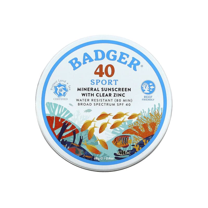 Sport, Mineral Sunscreen with Clear Zinc, SPF 40, Unscented
