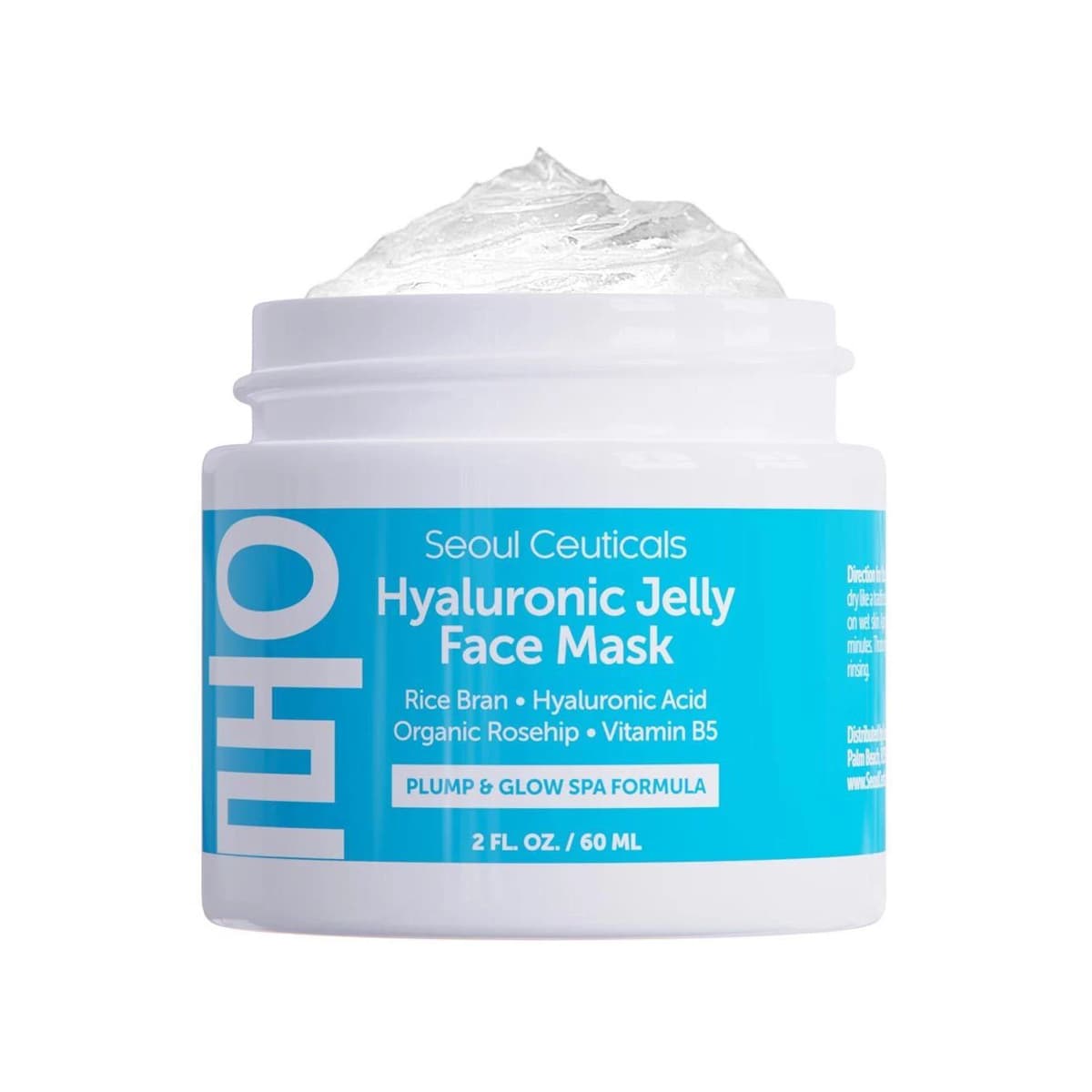 Korean Skin Care Hyaluronic Acid Jelly Mask - Korean Face Mask Skincare K Beauty Face Masks Contains Rice Bran + Rosehip