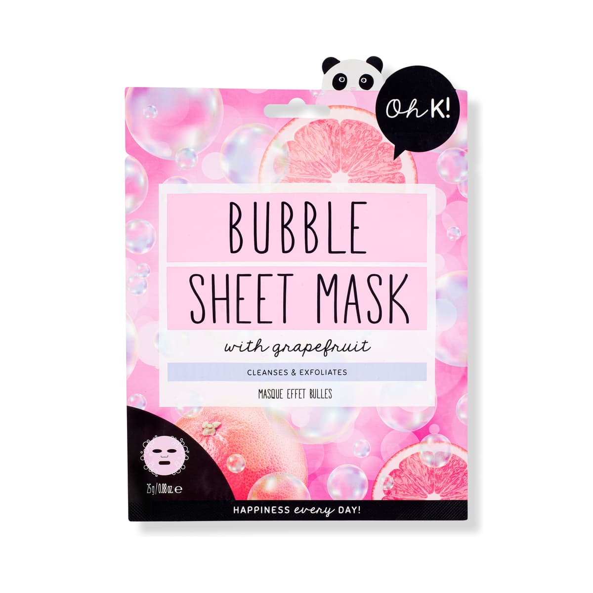 Pink Bubble Sheet Mask with Grapefruit