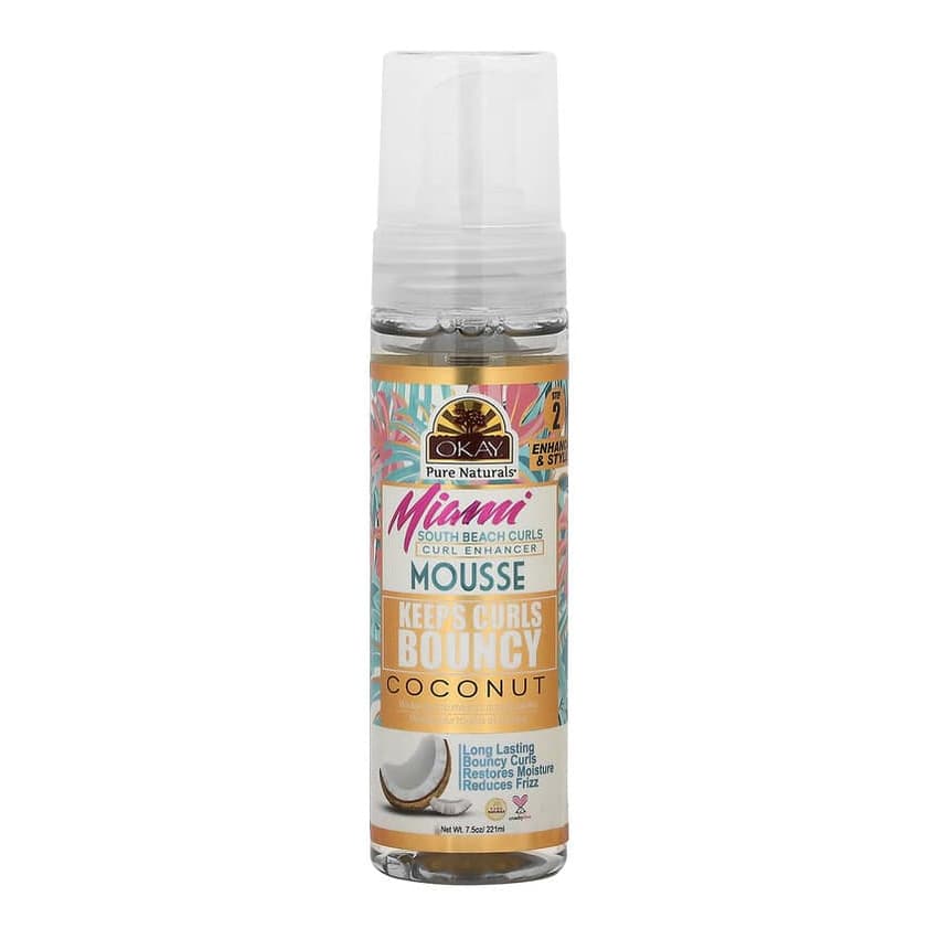 Miami South Beach Curls, Curl Enhancer Mousse, Coconut