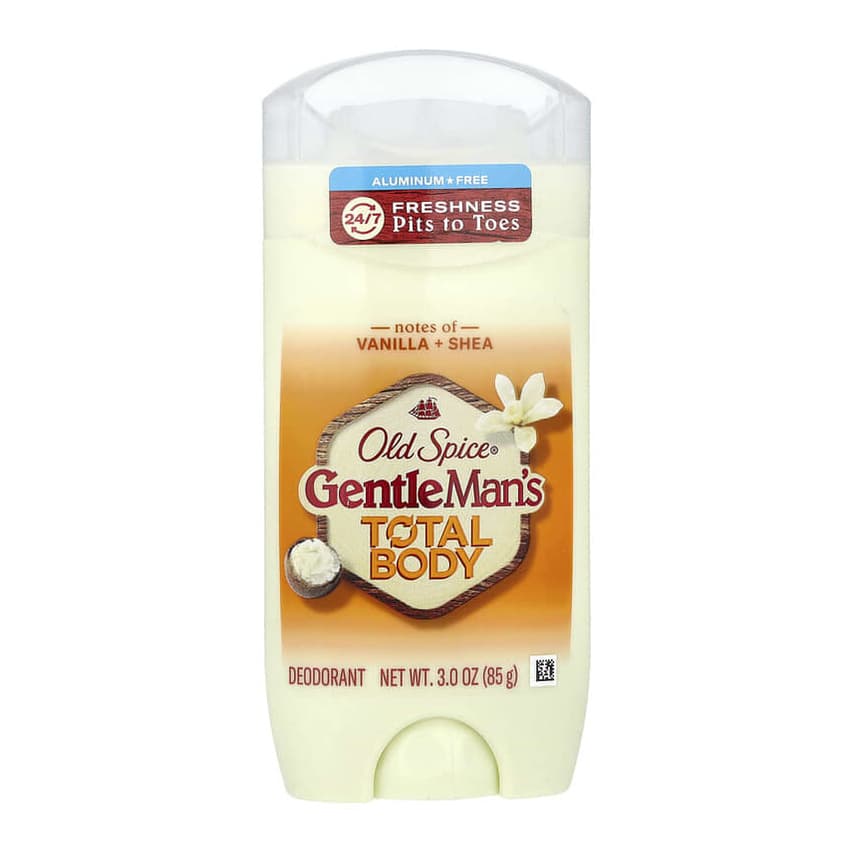 Gentle Man's Total Body, Deodorant Stick, Aluminum Free, Vanilla + Shea