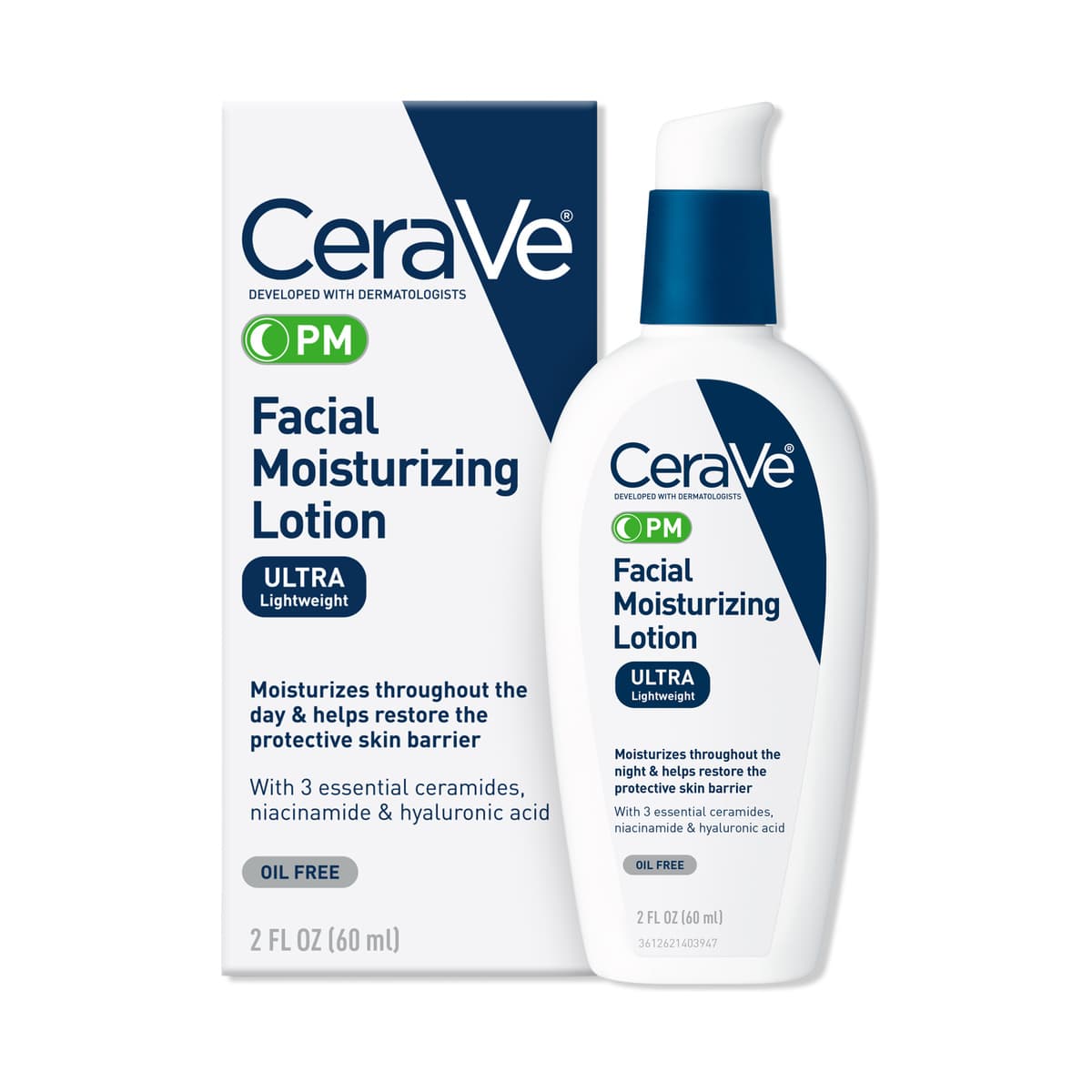 PM Lotion Face Moisturizer, Oil-free Night Cream for All Skin Types