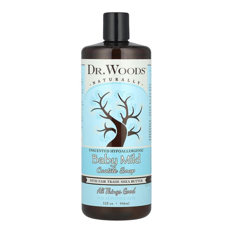 Baby Mild, Castile Soap with Fair Trade Shea Butter, Sensitive Skin, Unscented