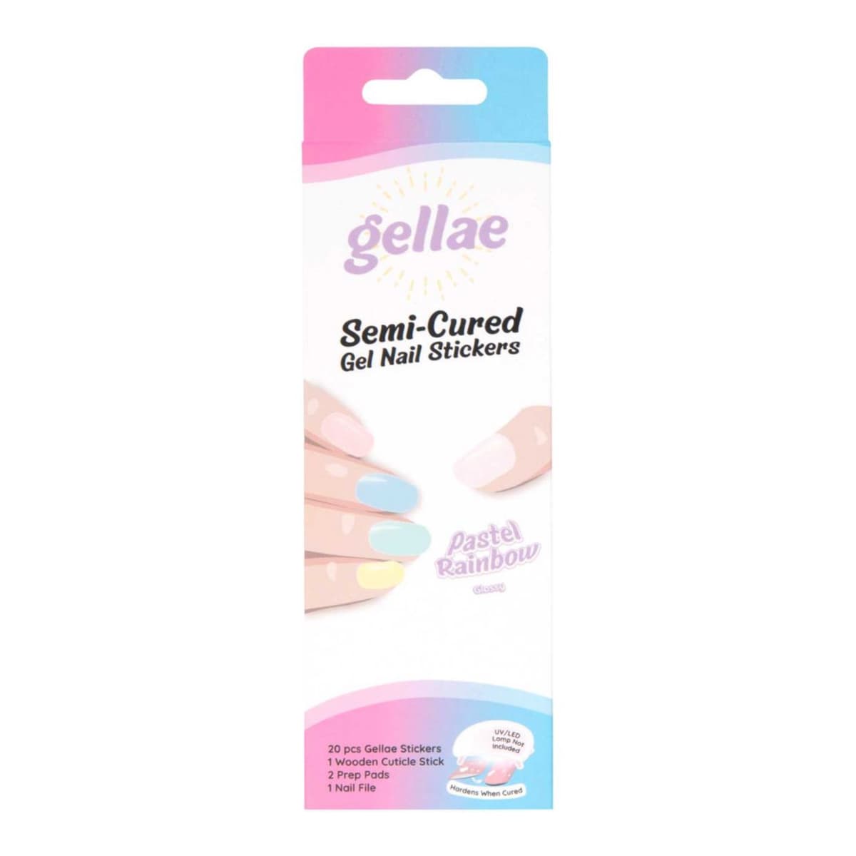 Gel Nail Sticker Pastel Rainbow