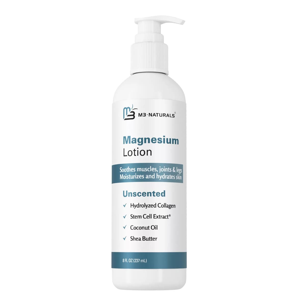 Magnesium Lotion, Ease Muscle Cramps, Promote Restful Sleep, Moisturize & Hydrate Skin, Magnesium Cream for Sleep, Topical Magnesium, M3 Naturals