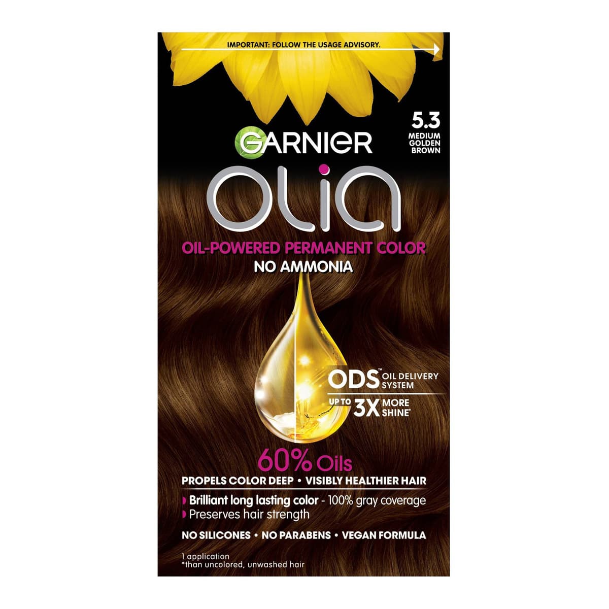 Olia Brilliant Color, #5.3 Medium Golden Brown