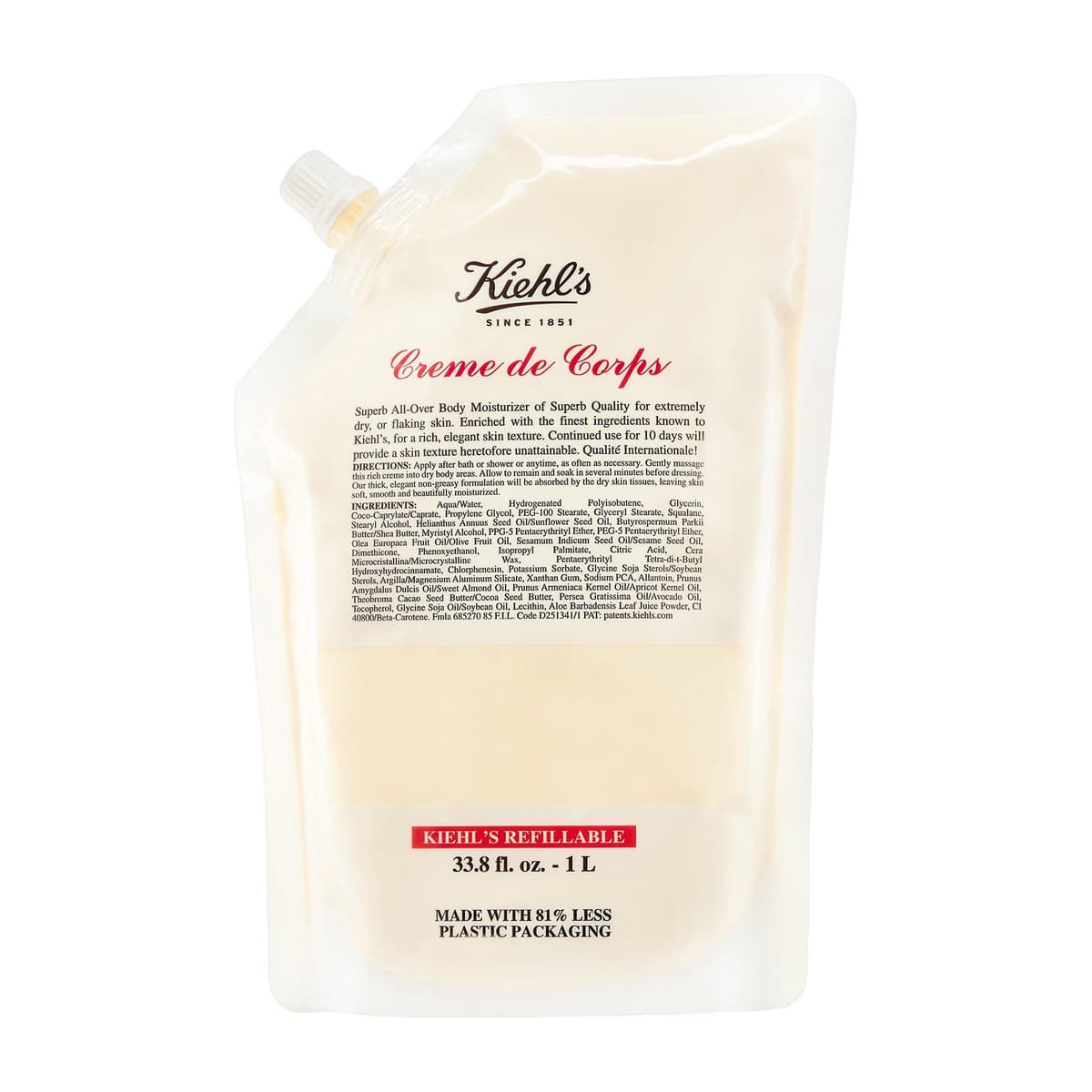 Crème de Corps Refillable Hydrating Body Lotion with Squalane