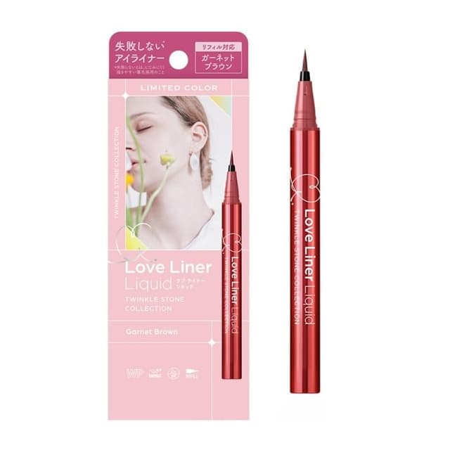 Love Liner Liquid Eyeliner R4 Twinkle Stone Collection, Garnet Brown