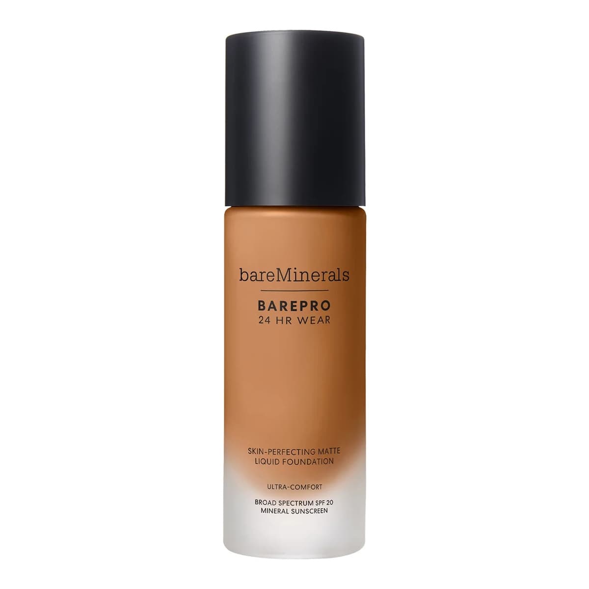 BAREPRO 24 Hour Matte Liquid Foundation Mineral SPF 20, Med. Deep 46 Neutral