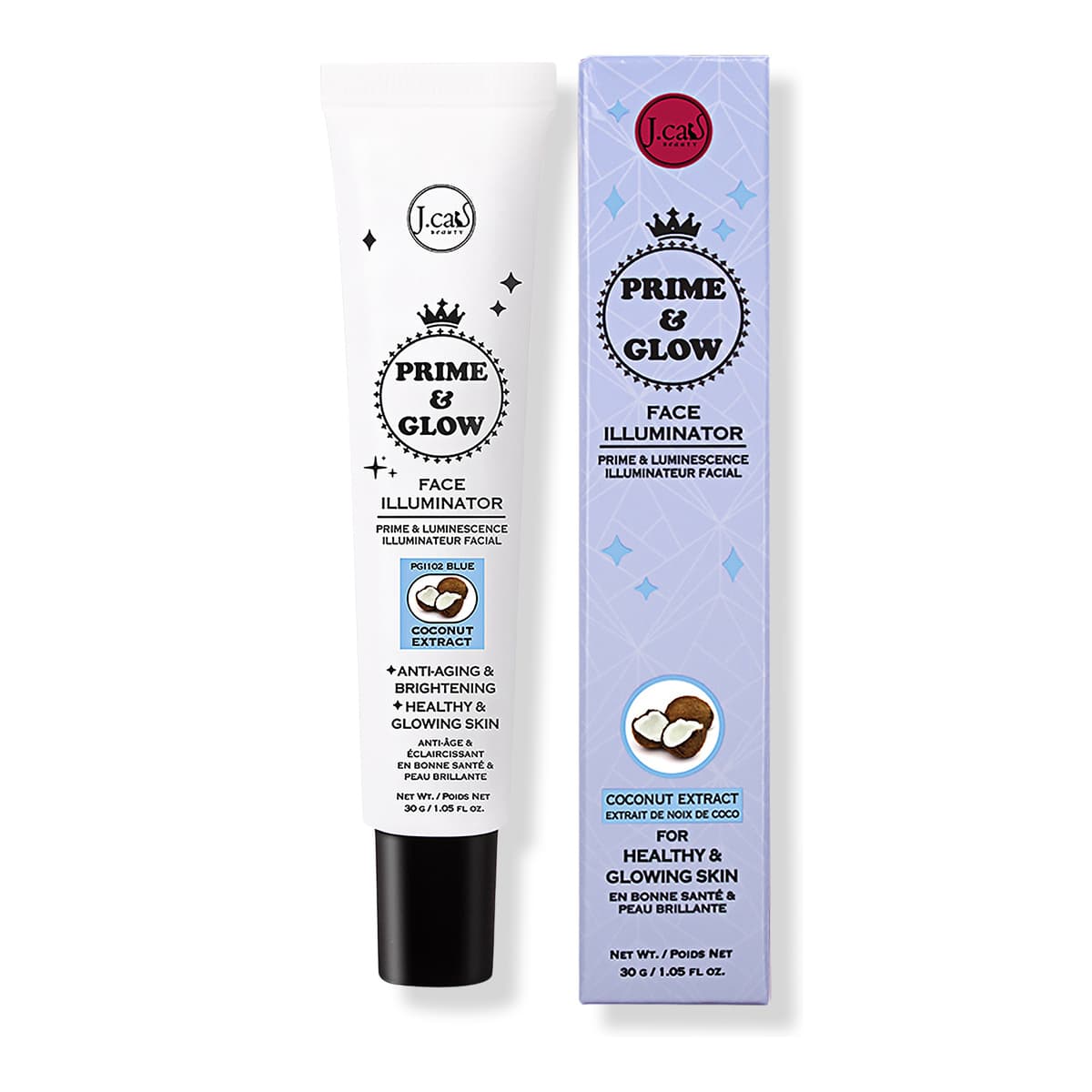 Prime & Glow Face Illuminator Coconut Extract Blue