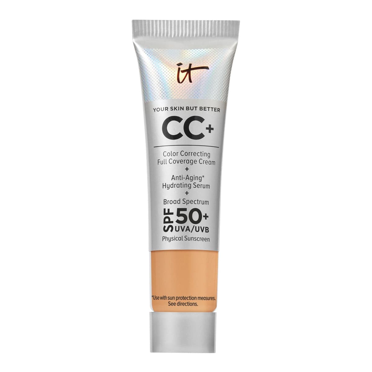 Mini CC+ Cream Full Coverage Color Correcting Foundation with SPF 50+, Tan Warm