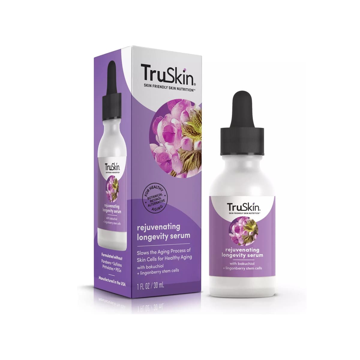 Rejuvenating Longevity Serum with Bakuchiol and Lingonberry Stem Cells