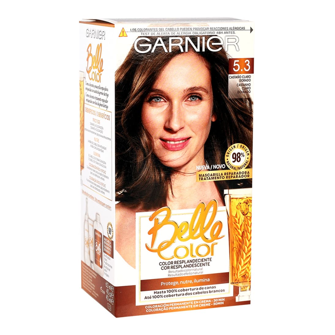 Belle Color Permanent Hair Dye 5.3 Light Golden Brown