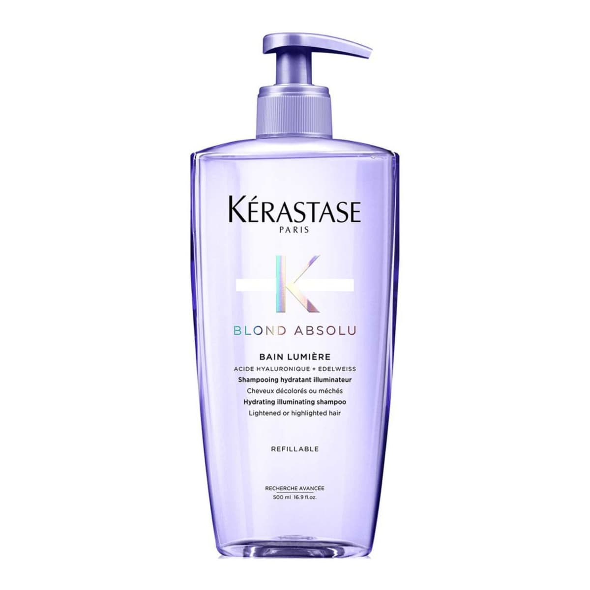 Kérastase Blond Absolu Shampoo Hydrating Refillable Bottle for Lightened & Highlighted Blonde Hair with Hyaluronic Acid