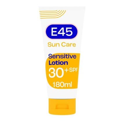 Sun Lotion for Sensitive Skin. Hydrating Body Sun Cream with high UVA and UVB protection and SPF 30. With Vitamin E
