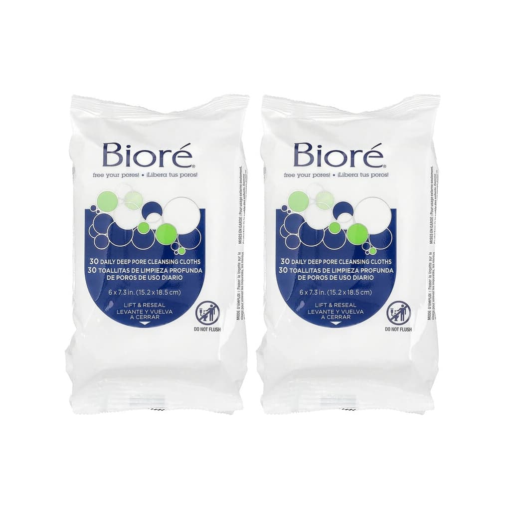 Daily Deep Pore Cleansing Cloths, 60 Pre-Moistened Cloths