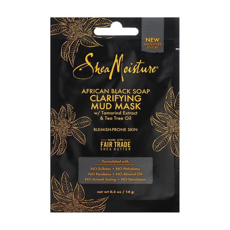 African Black Soap, Clarifying Mud Beauty Mask w/ Tamarind Extract & Tea Tree Oil