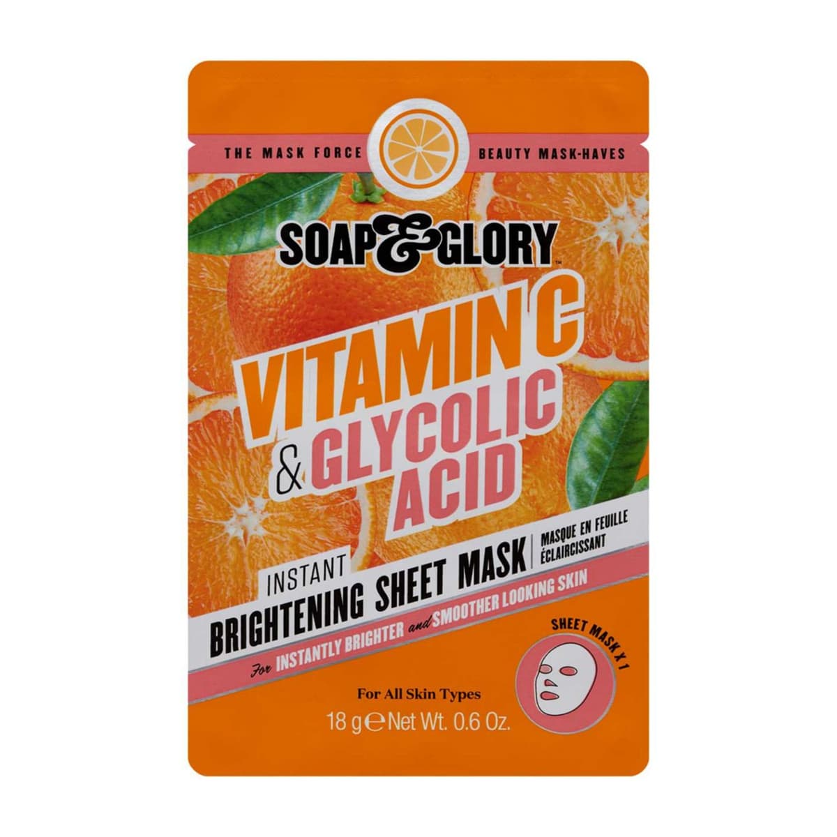 Vitamin C & Glycolic Acid Instant Brightening Sheet Mask