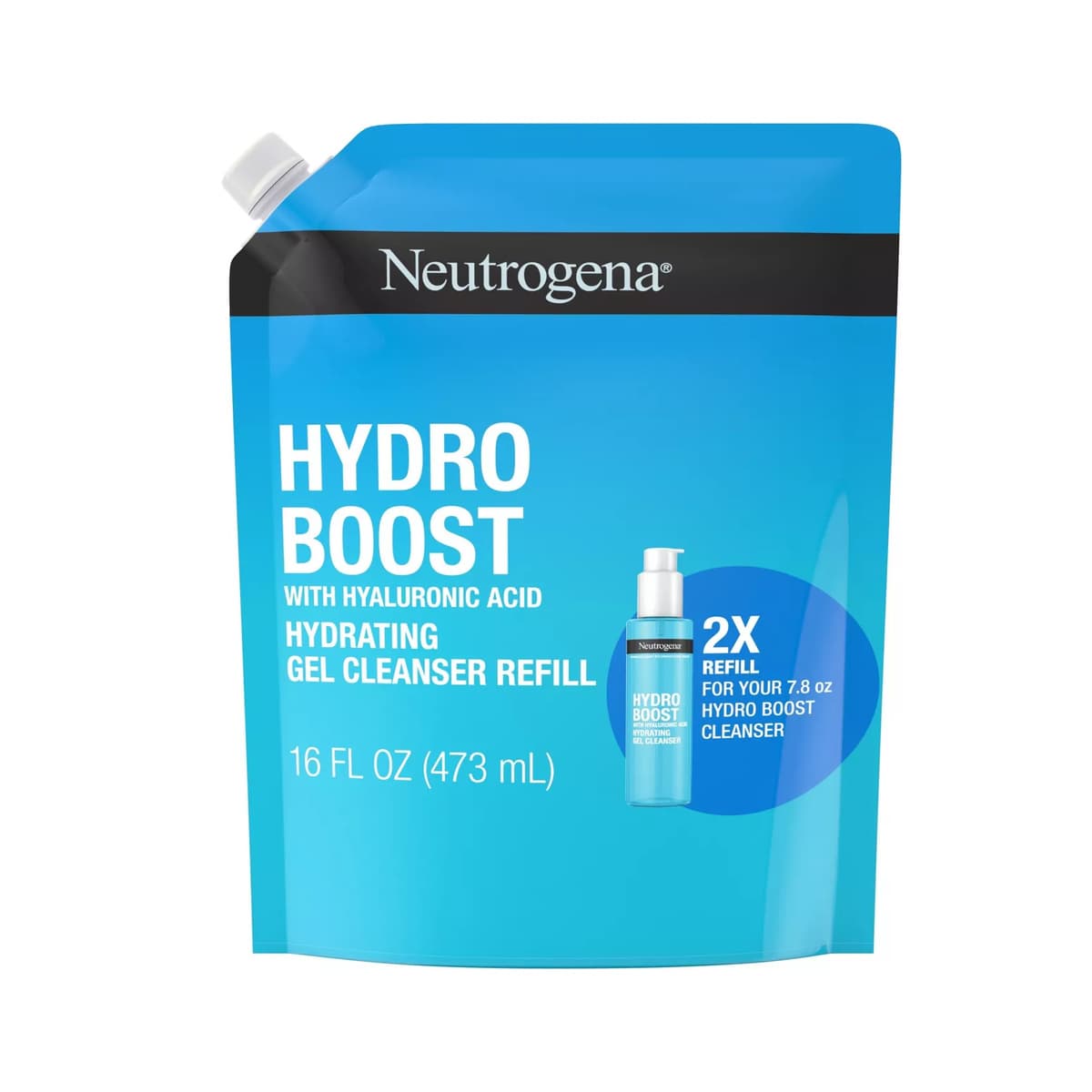 Hydro Boost Lightweight Hydrating Facial Cleansing Gel with Hyaluronic Acid - Refill Pouch - Scented